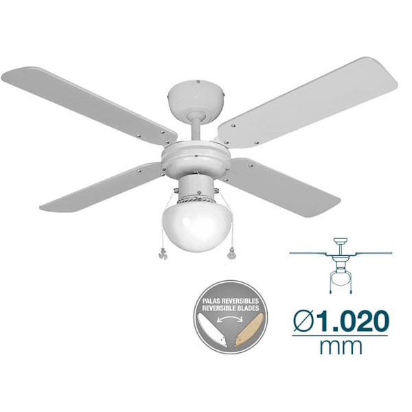 Edm Loftsventilator Caribe 50w 102 Cm Søvfarvet One Size / EU Plug