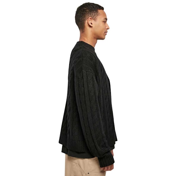 Urban Classics Boxy Cardigan Sort 4XL Mand