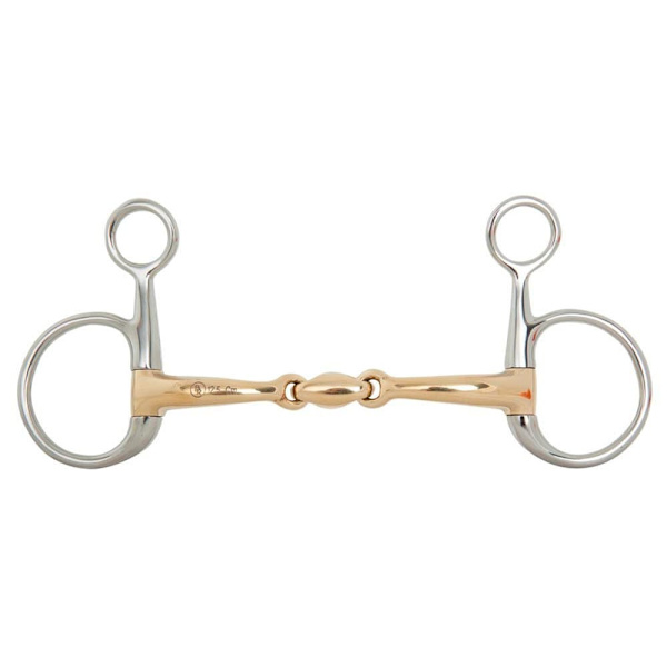 Br Kaksoisnivel Baucher Anatominen Soft Contact 14 Mm Snaffle Kultainen 13.5 cm