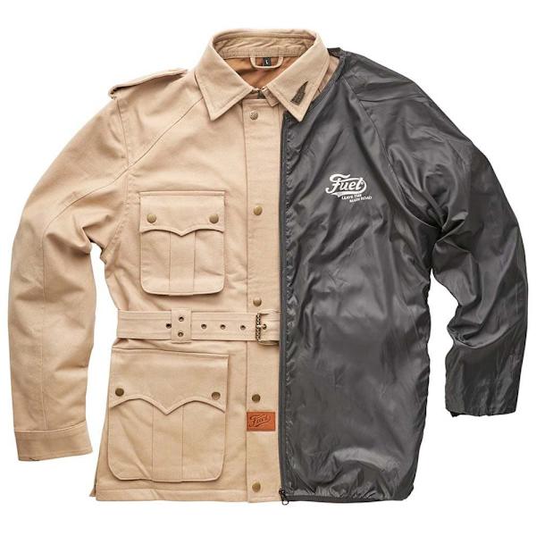 Fuel Motorcycles Safari Jakke Beige S Kvinde