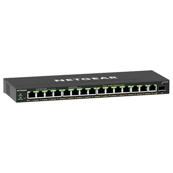 Netgear Kontakt Gs316epp 16 Havne Sort
