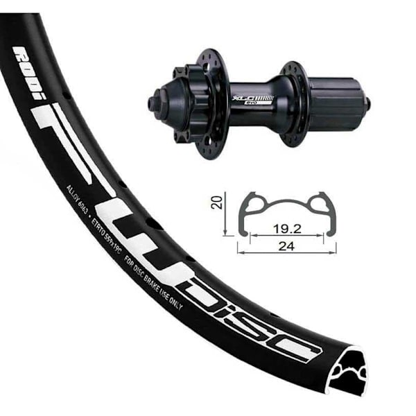 Xlc Takapyörä Rodi A05 Evo 24´´ 6b Disc Musta 12 x 135 mm / Shimano/Sram HG