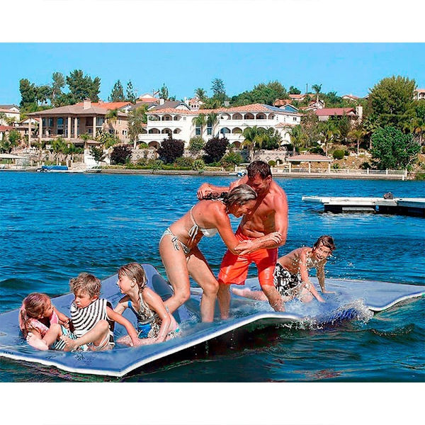 Leisis Flytande Matta Family Flot Rolling 6m Grå 600x145x3.3 cm