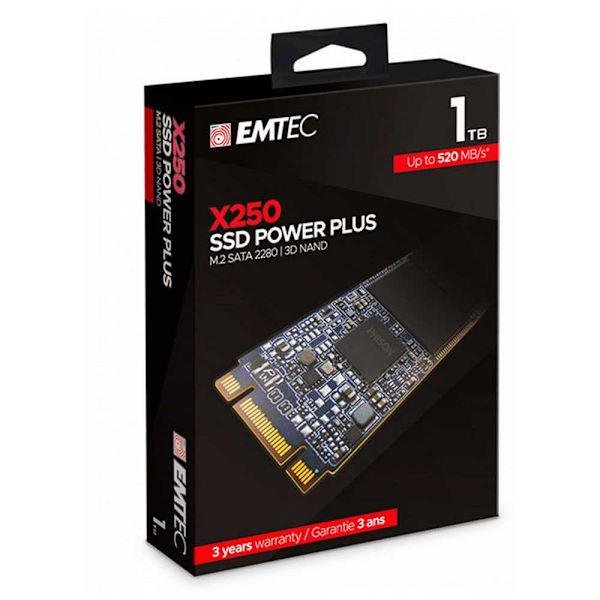 Emtec Hårddisk Ssd Ecssd1tx250 1tb M.2 Sata Svart