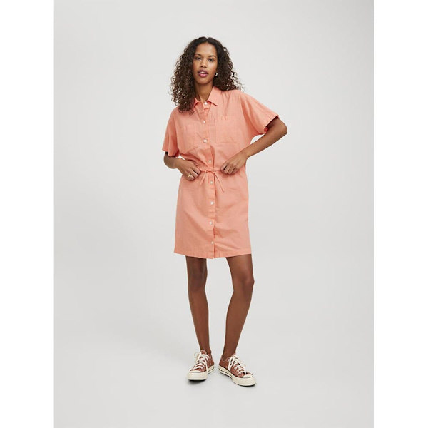 Jack & Jones Ocean Jjxx Kortærmet Kort Kjole Orange S Kvinde