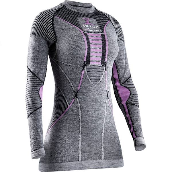 X-bionic Pitkähihainen Pohjakerros Apani 4.0 Merino Harmaa L Nainen