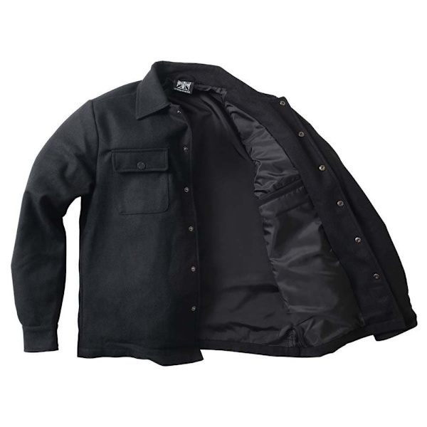 West Coast Choppers Jakke Wool Lined Plaid Sort M Mand