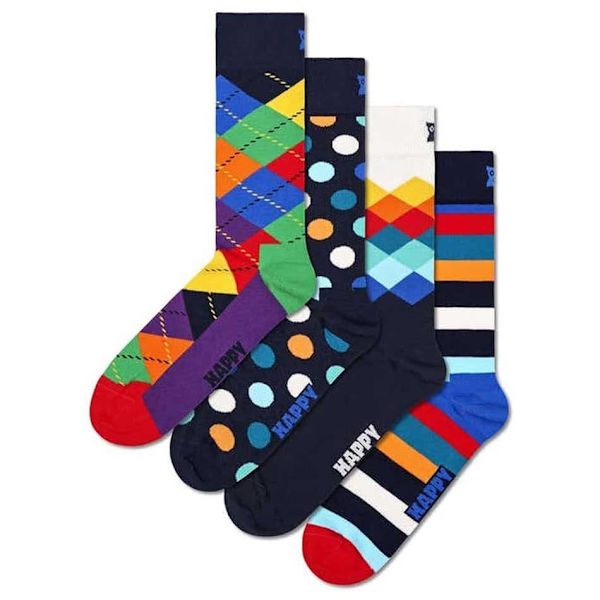 Happy Socks Multi-color Gift Set Half Lange Sokker 4 Par Flerfarvet EU 36-40 Mand