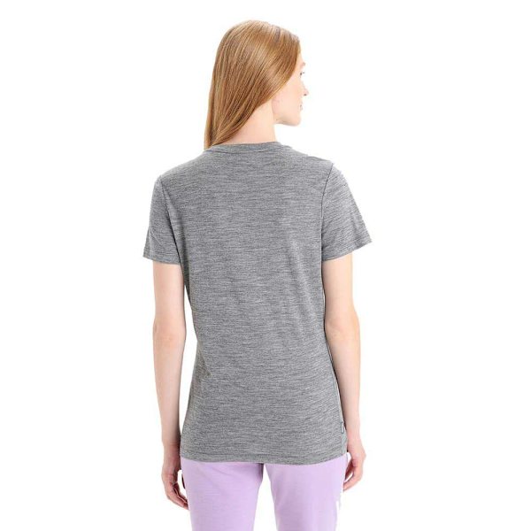Icebreaker Kortærmet T-shirt Tech Lite Ii Springtime Flowers Grå M Kvinde