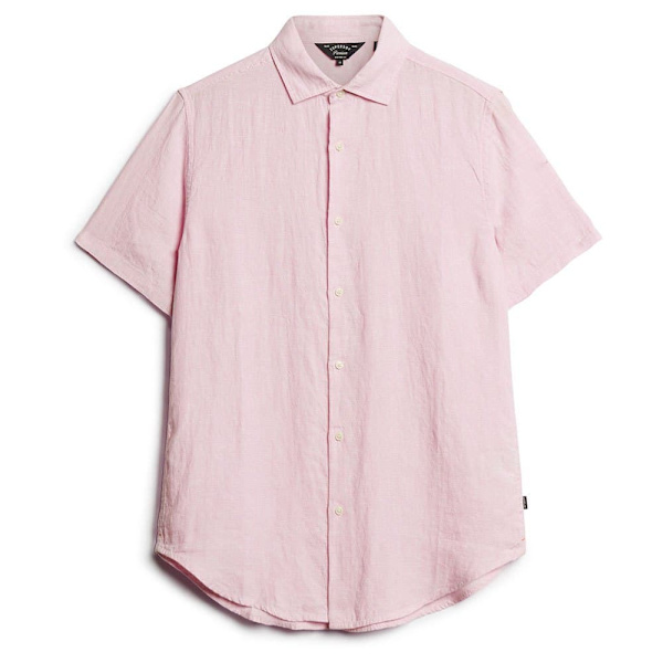 Superdry Studios Casual Linen Lyhythihainen T-paita Pinkki 3XL Mies