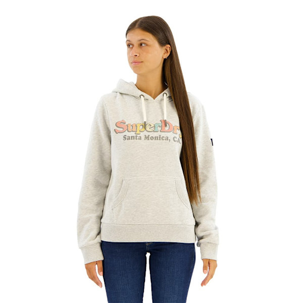 Superdry Rainbow Logo Hættetrøje Grå S Kvinde