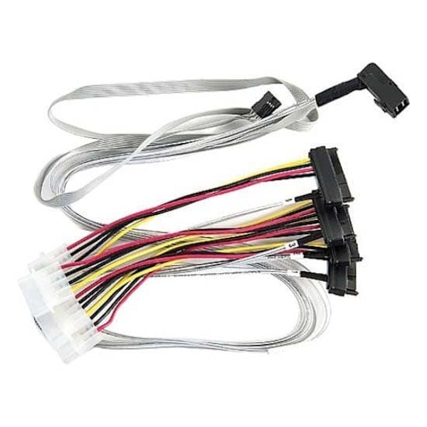 Microchip Sas Kaapeli Sff8643 0.8 M Hopeinen