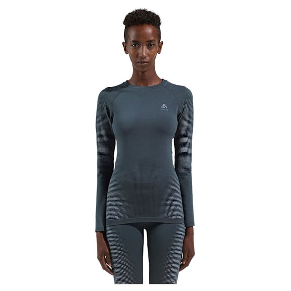 Odlo Top Crew Neck Performance Warm Eco Blå L Kvinna
