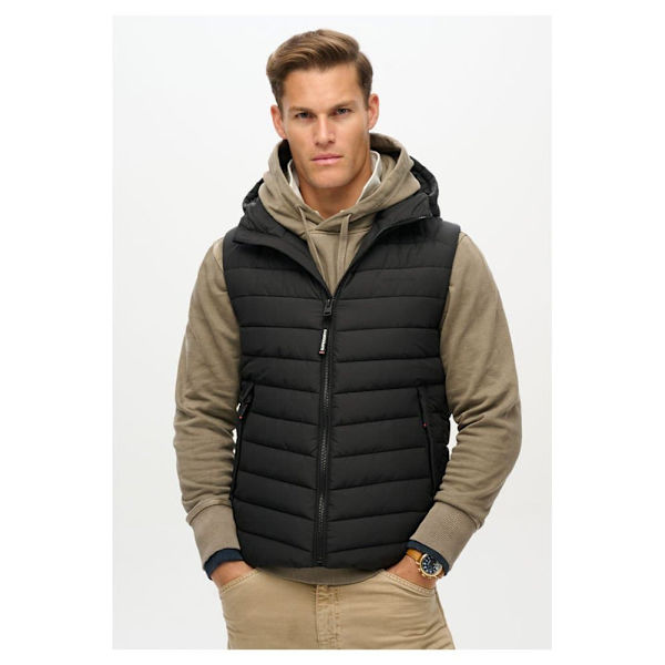 Superdry Fuji Sport Padded Väst Svart 2XL Man