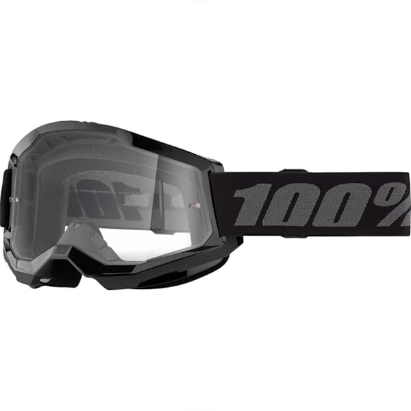 100percent Solbriller Strata 2 Sort Clear Lens/CAT0