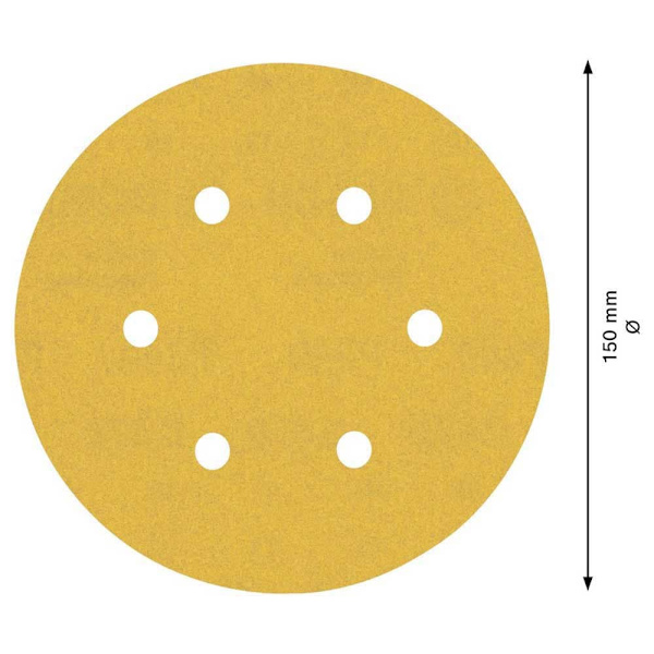 Bosch Professional Excentrisk Griptape Expert C470 150 Mm 6p G240 50 Enheter Guld