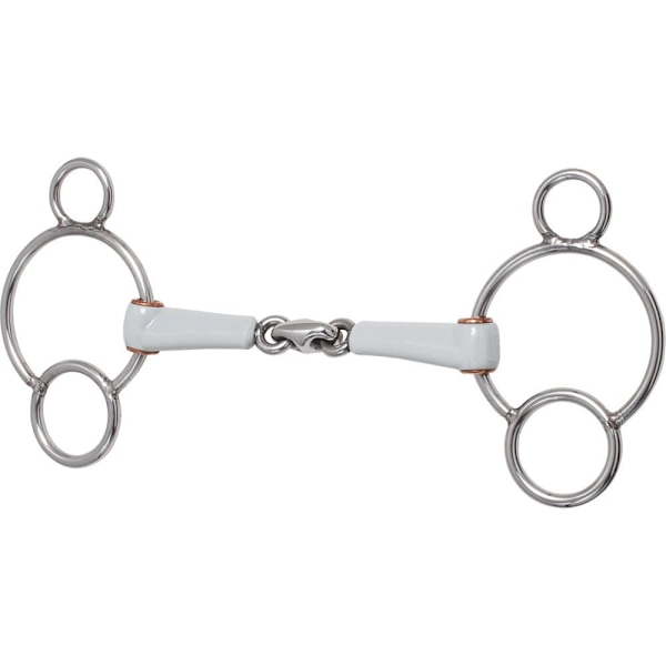 Beris Dobbeltleddet Snaffle 3 Søvfarvet 135 mm