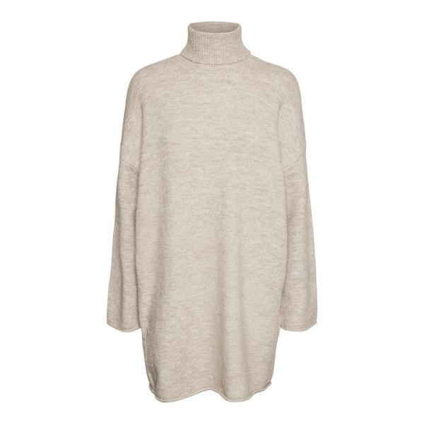Vero Moda Gemma Kjole Med Lange ærmer Beige S Kvinde