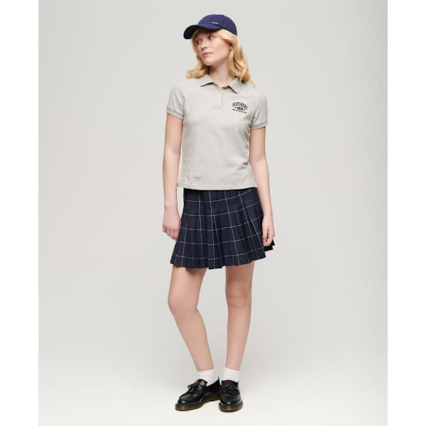 Superdry 90s Fitted Kortærmet Polo Beige S Kvinde