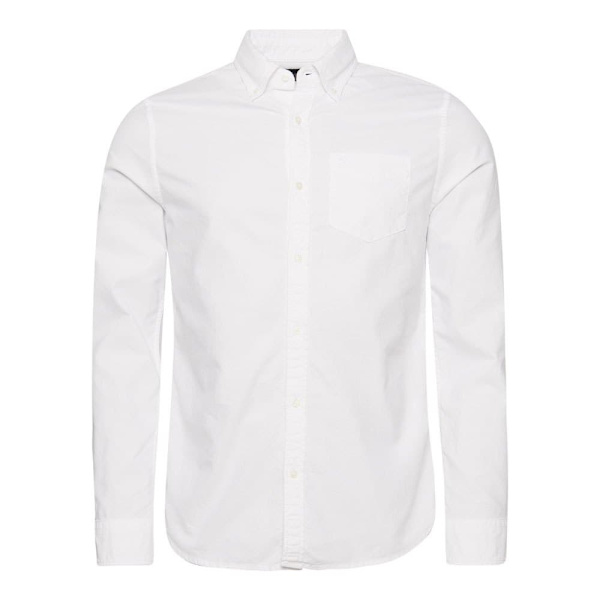Superdry Lang ærmet Skjorte Cotton Oxford Hvid XL Mand