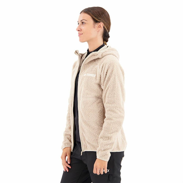 Adidas Full Dragkedja Fleece Organiser Techrock Reversible High-pile-fleece Beige S Kvinna