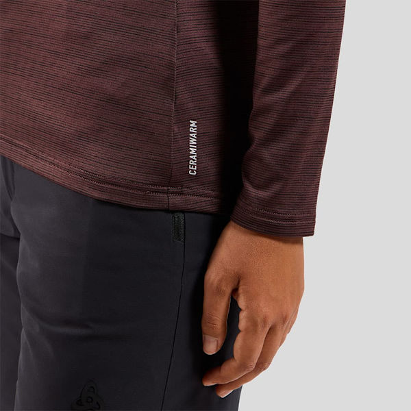 Odlo Essentials Cw 200 Fleece Med Halv Dragkedja Brun L Kvinna