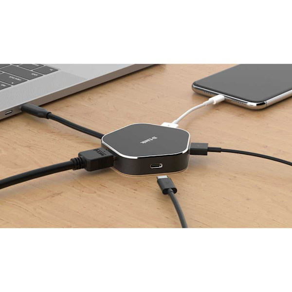 D-link 4 In 1 Usc C Hub Svart