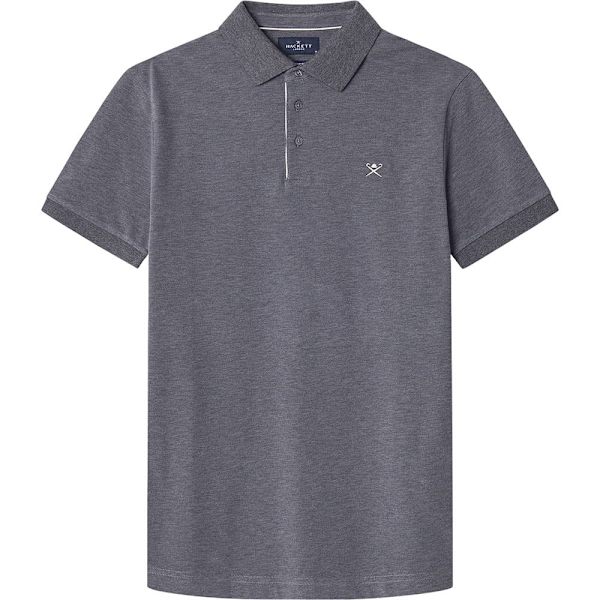 Hackett Brushed Kortärmad Polotröja Grå M Man