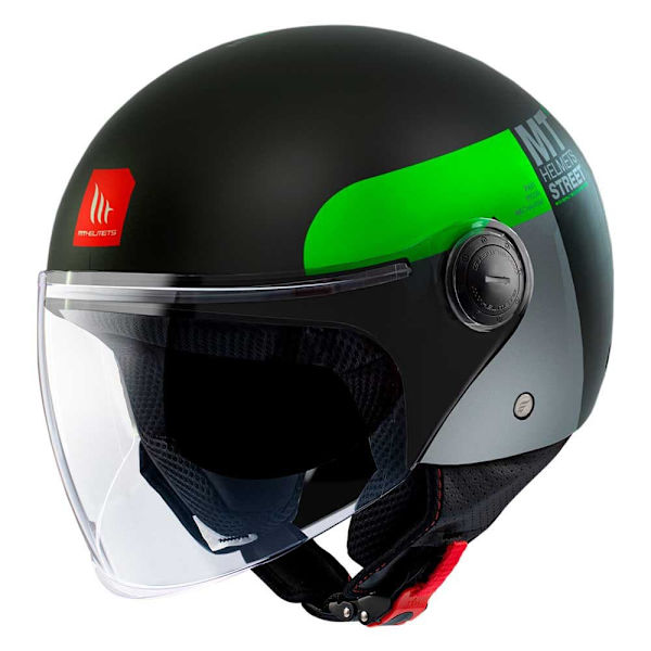 Mt Helmets Åben Ansigtshjelm Street S Inboard Sort L