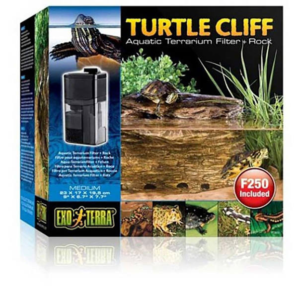 Exo Terra Automatiskt Terrariumfilter & Rock Turtle Cliff  21 x 18 x 9.5 cm