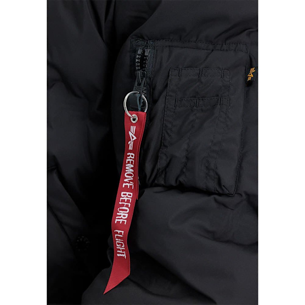 Alpha Industries Ma-1 Emb Logo Puffer Bomberjakke Sort S Mand
