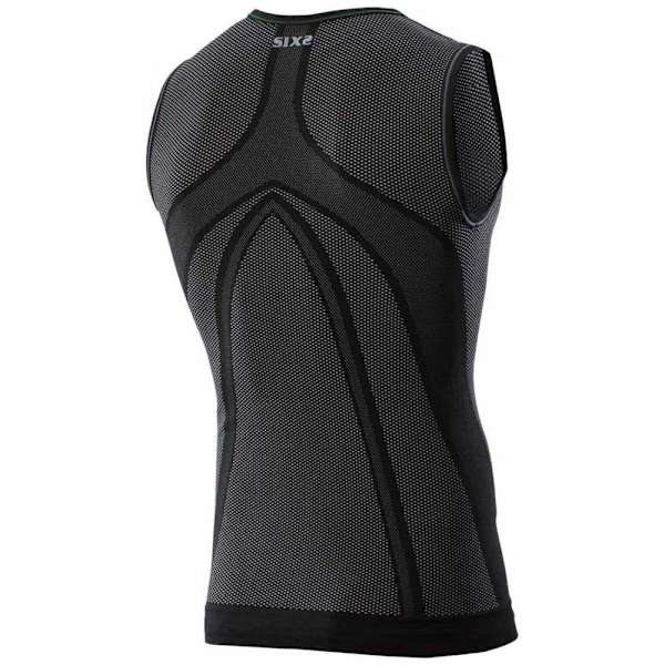 Sixs Sml Breezytouch Ärmlös Baslager Svart 3XL-4XL Man