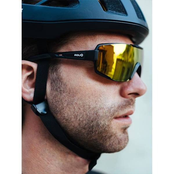 Agu Bold Solbriller Gul,Sort Gold Anti-Fog/CAT4