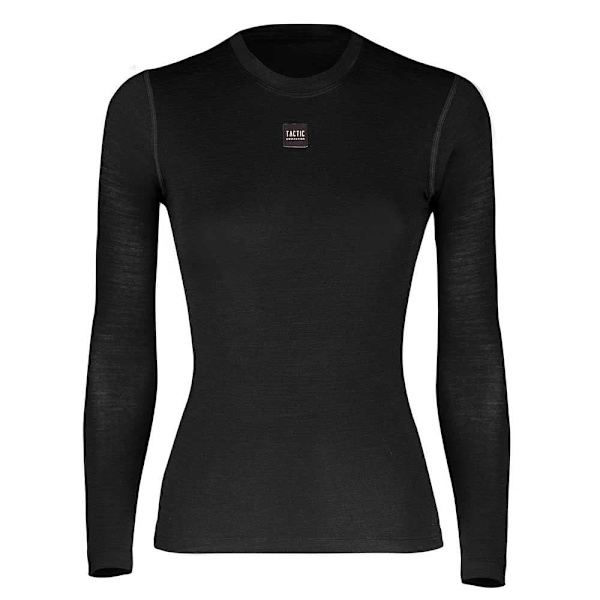 Tactic Merino Langærmet Baselayer Sort L Kvinde