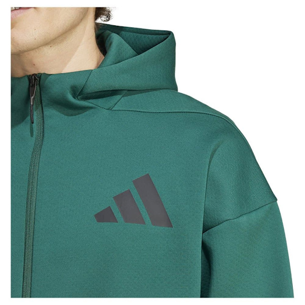 Adidas New Z.n.e Sweatshirt Med Lynlås Grøn XL / Regular Mand
