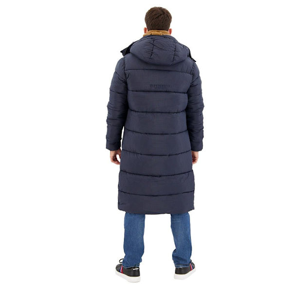 Superdry Puffer Jakke Rips Longline Grå S Mand