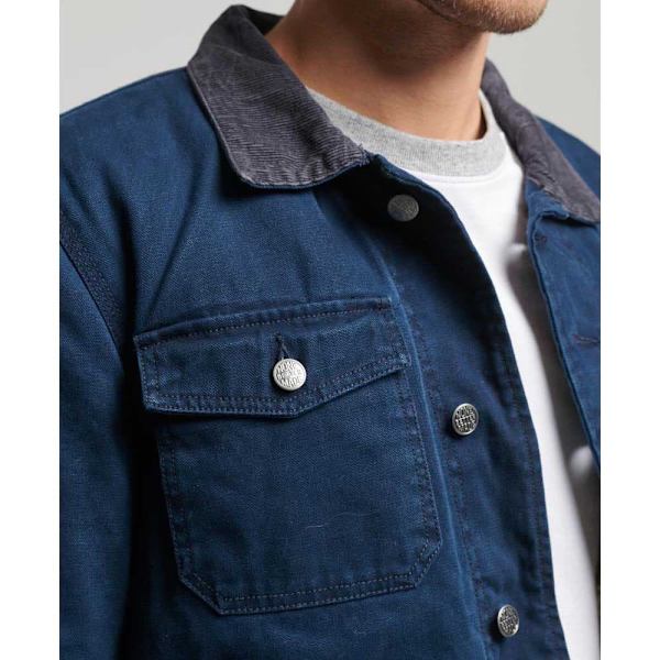 Superdry Denimjakke Workwear Ranch Blå M Mand