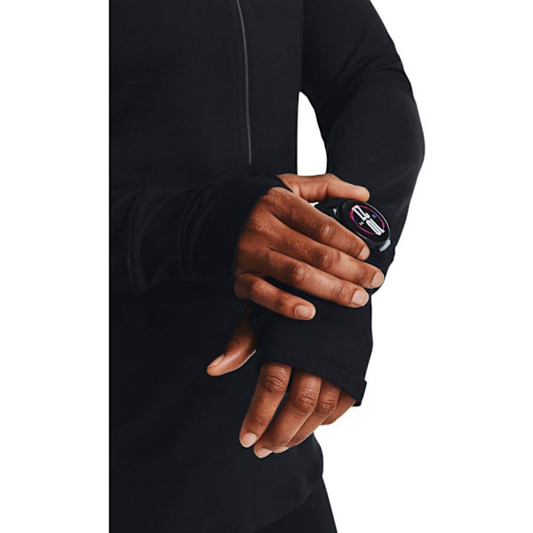 Under Armour T-shirt Med Halv Lynlås Qualifier Run Sort M Kvinde