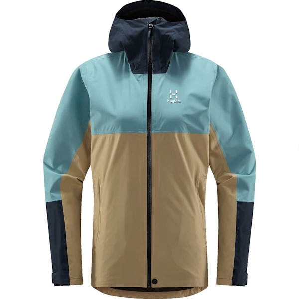 Haglofs Jakke Finch Proof Beige,Blå S Kvinde