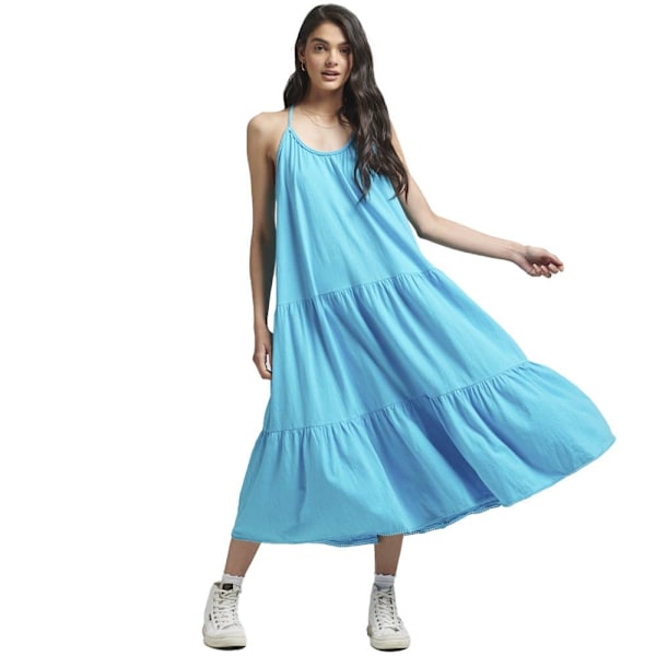 Superdry Klänning Vintage Jersey Midi Blå XS Kvinna