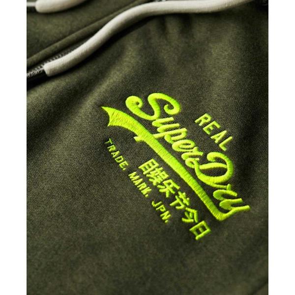 Superdry Neon Vl Graphic Sweatshirt Med Lynlås Grøn M Mand