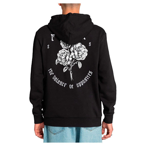 Rvca Hættetrøje Floral Skulls Sort L Mand