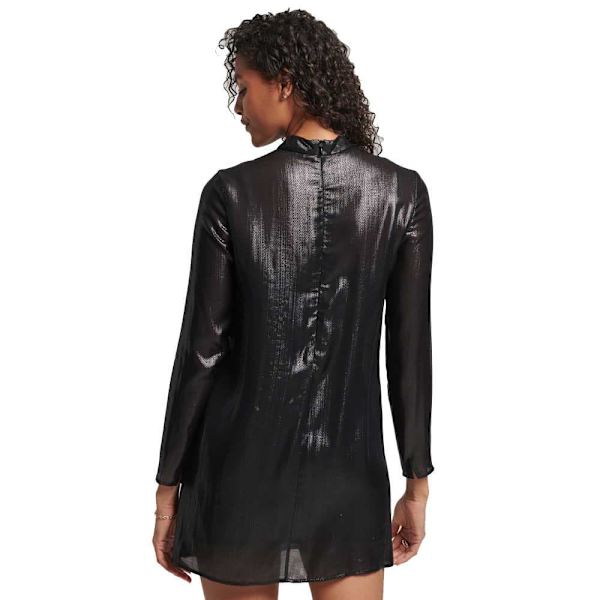 Superdry Langærmet Kort Kjole Studios Sparkle Sort XS Kvinde