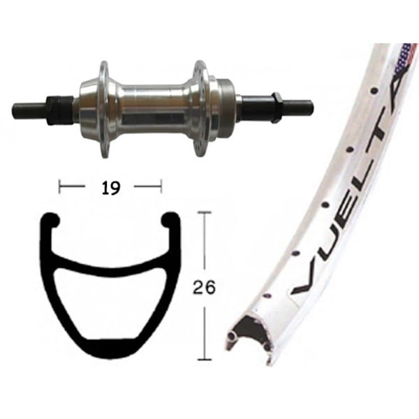 Winora Tien Takapyörä Vuelta Airline 1 8-9s 650c Hopeinen 10 x 135 mm