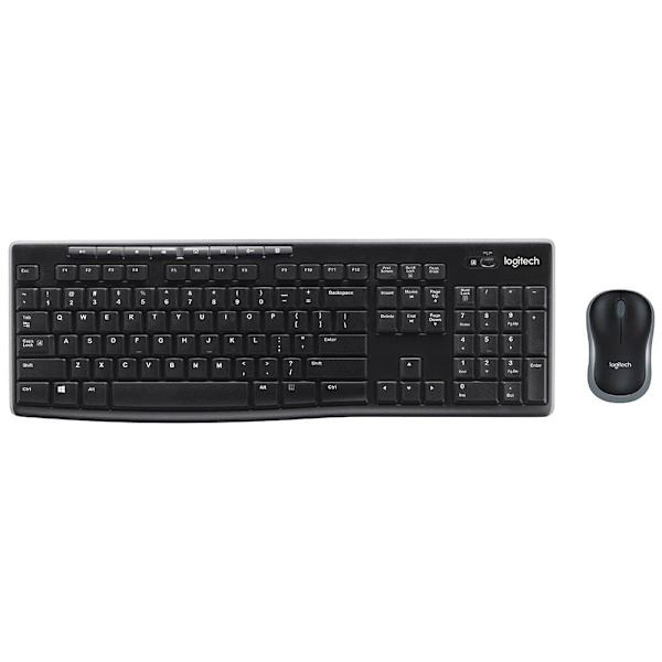 Logitech Trådløst Tastatur Og Mus Mk270 Sort UK QWERTY