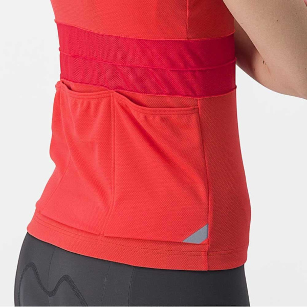 Castelli Anima 4 Ärmlös Cykeltröja Orange M Kvinna