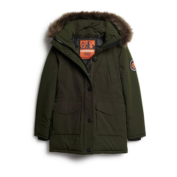 Superdry Parka Everest Faux Fur Grøn XS Kvinde