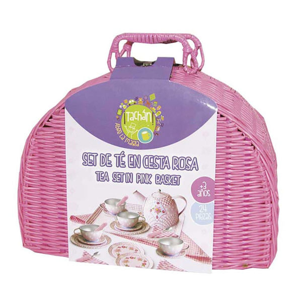 Tachan Game Of Tea In A Korg Picnic Vit,Rosa 3-6 Years