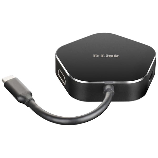 D-link 4 In 1 Usc C Hub Svart