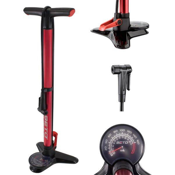 Beto Floor Pump Silver 160 Psi